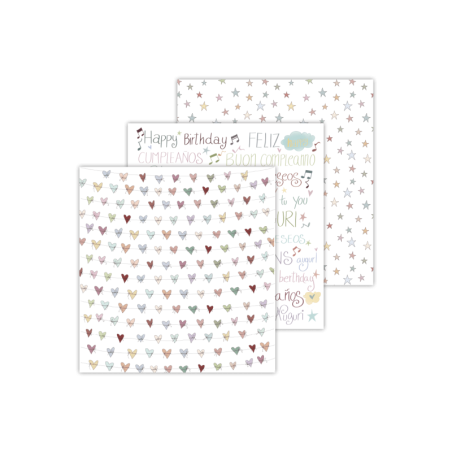 Kit papel Vellum - Felicidades