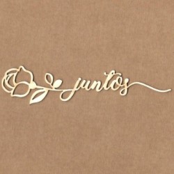 Chipboard - Juntos con rosa