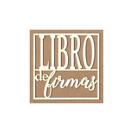 Chipboard - Libro de firmas en marco cuadrado