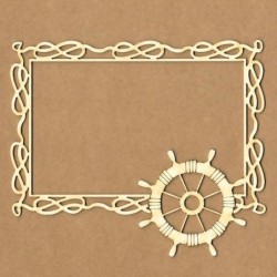 Chipboard - Marco marinero con timón