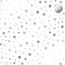 Acetato Foil - Stars silver