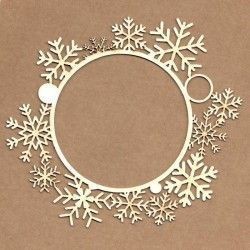 Chipboard - Marco copos de nieve