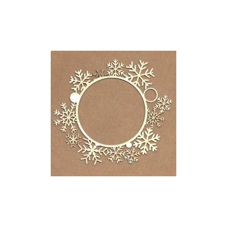 Chipboard - Marco copos de nieve