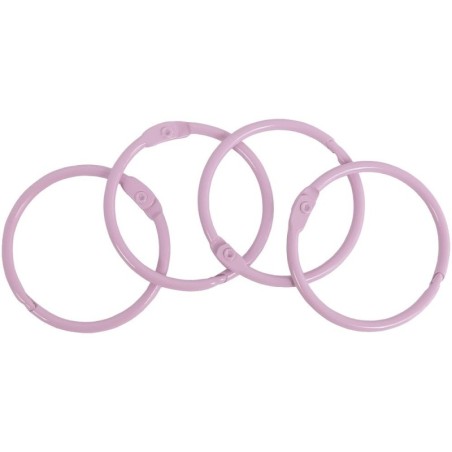 Set 4 anillas - Rosa claro